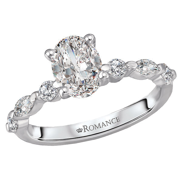 Oval Classic Semi-Mount Diamond Ring