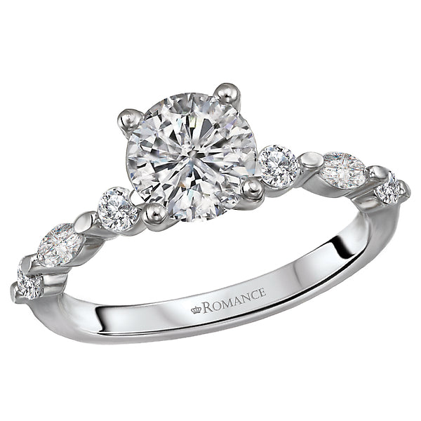 Round Classic Semi-Mount Diamond Ring
