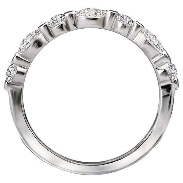 Marquise Diamond Wedding Band