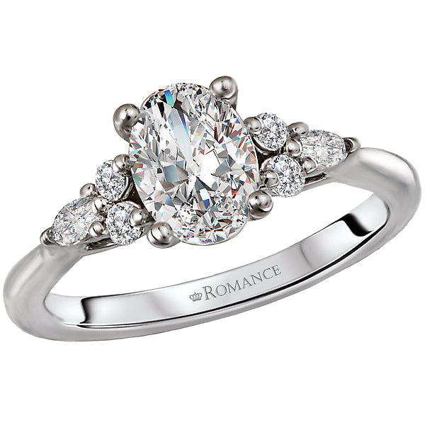 Oval Diamond Semi-Mount Engagement Ring