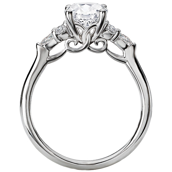Round Diamond Semi-Mount Engagement Ring