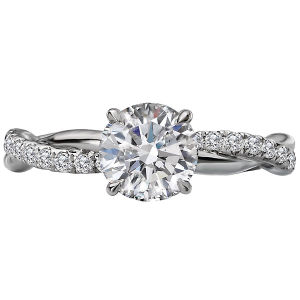 Round Semi-Mount Diamond Engagement Ring