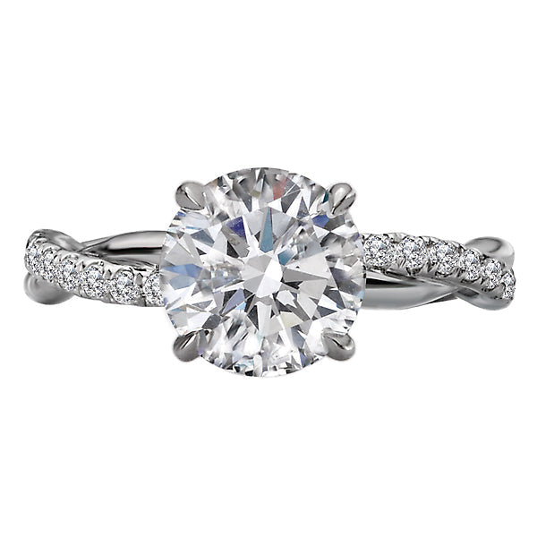 Round Semi-Mount Diamond Engagement Ring