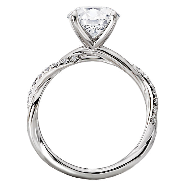 Round Semi-Mount Diamond Engagement Ring