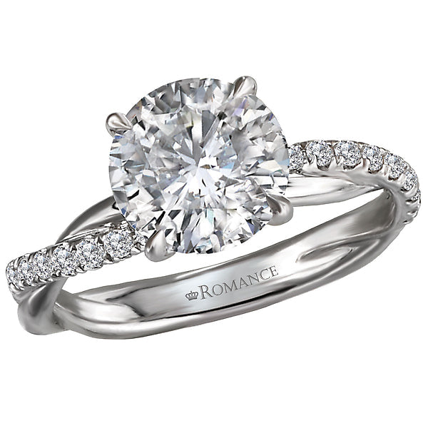 Round Semi-Mount Diamond Engagement Ring