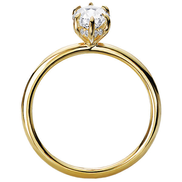 Marquise Diamond Hidden Halo Engagement Ring