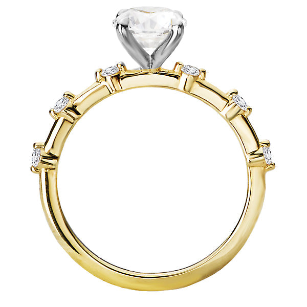 Round Semi-Mount Diamond Engagement Ring