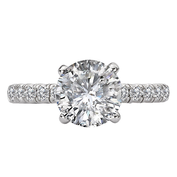 Round Semi-Mount Diamond Engagement Ring