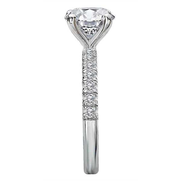 Round Semi-Mount Diamond Engagement Ring