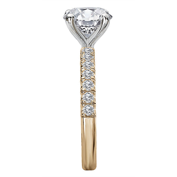 Round Semi-Mount Diamond Engagement Ring