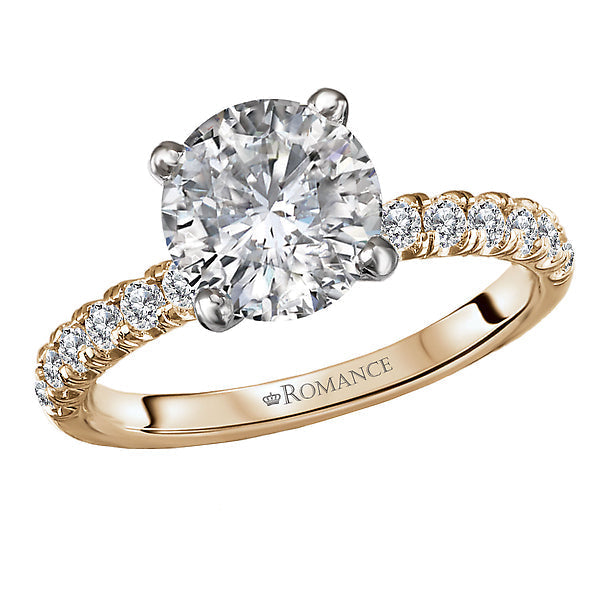 Round Semi-Mount Diamond Engagement Ring