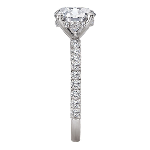 Round Diamond Semi-Mount Engagement Ring