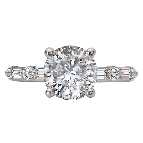 Round Diamond Semi-Mount Engagement Ring