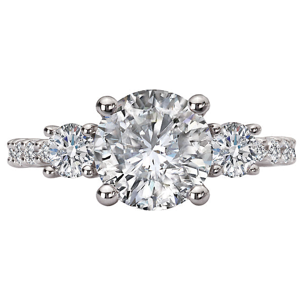Round Diamond Semi-Mount Engagement Ring