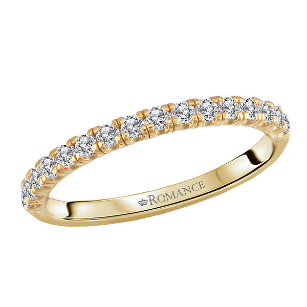 Round Straight Diamond Wedding Band