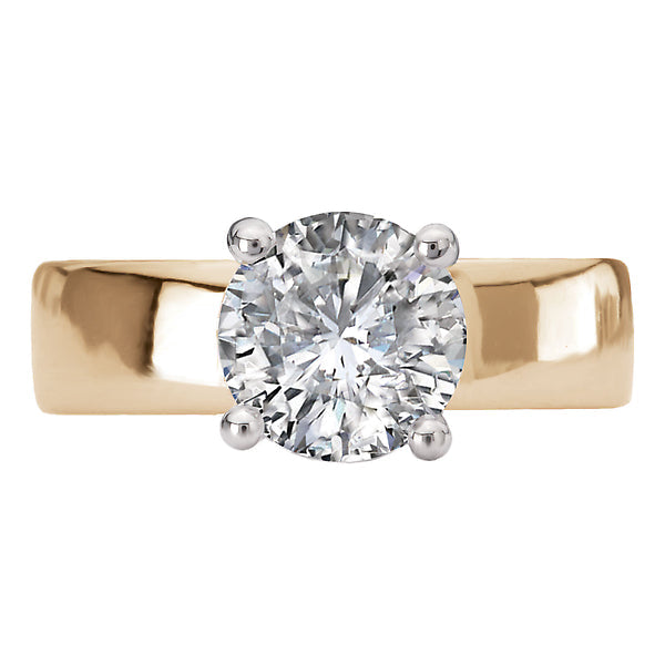 Bold Band Semi-Mount Diamond Engagement Ring