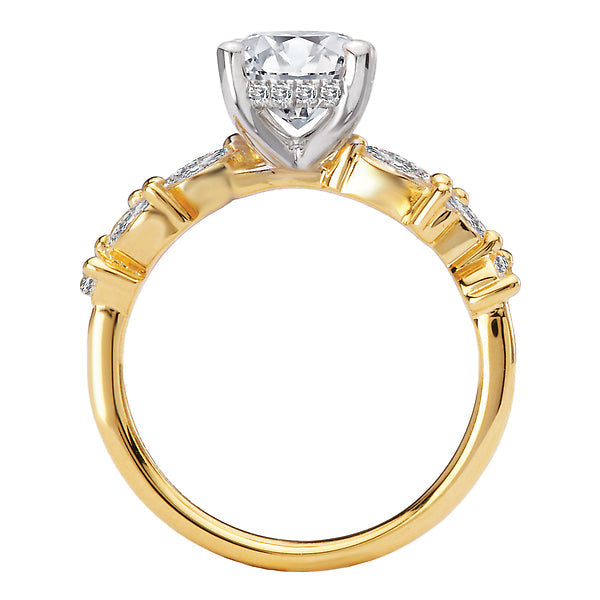 Oval Semi-Mount Diamond Engagement Ring