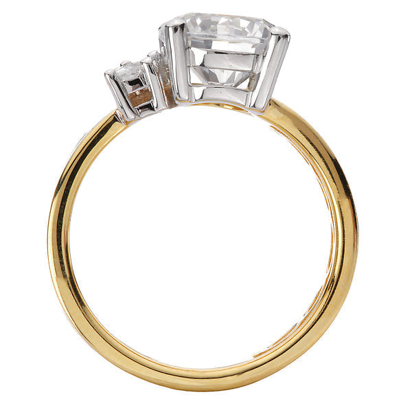 Round Bold Shank Semi-Mount Diamond Engagement Ring