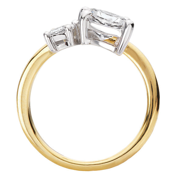 Marquise Half Split-Shank Semi-Mount Diamond Engagement Ring