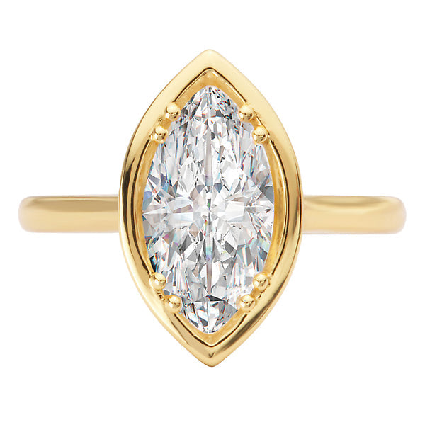 Marquise Hidden Halo Semi-Mount Engagement Ring