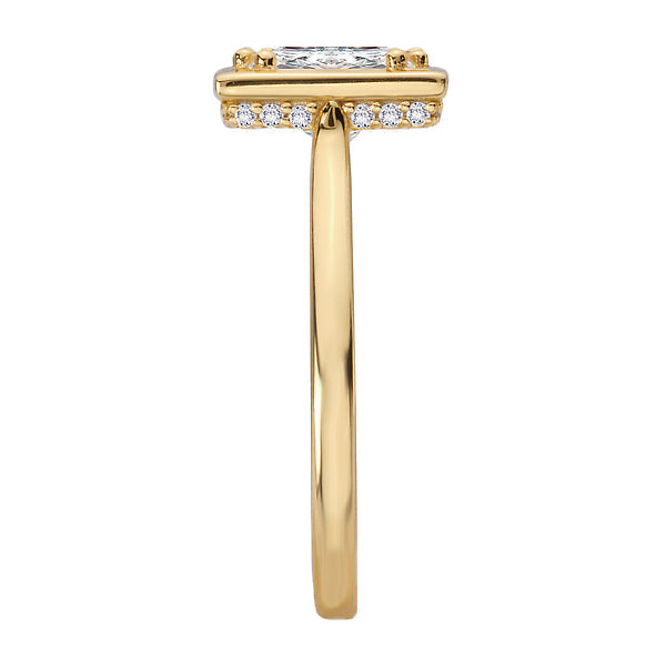 Princess Hidden Halo Semi-Mount Engagement Ring