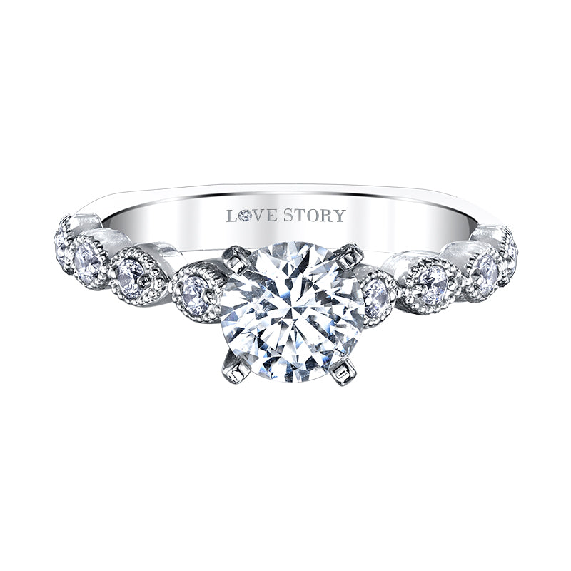 diamond semi-mount engagement ring by love story