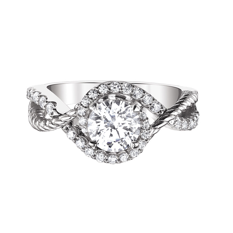 diamond semi-mount engagement ring by love story