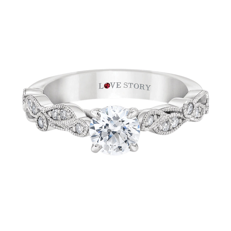 diamond semi-mount engagement ring by love story