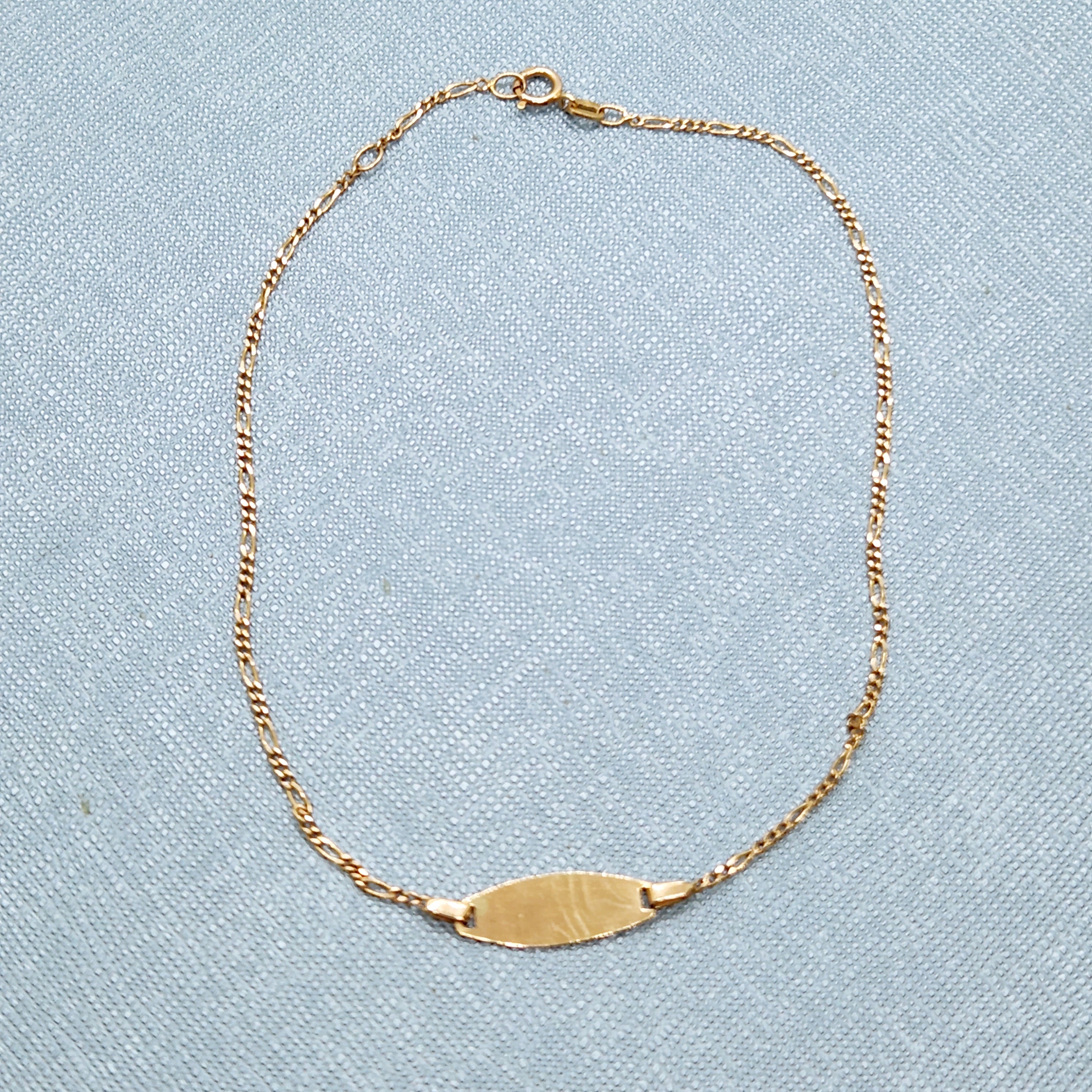 14k adjustable 10.5" anklet