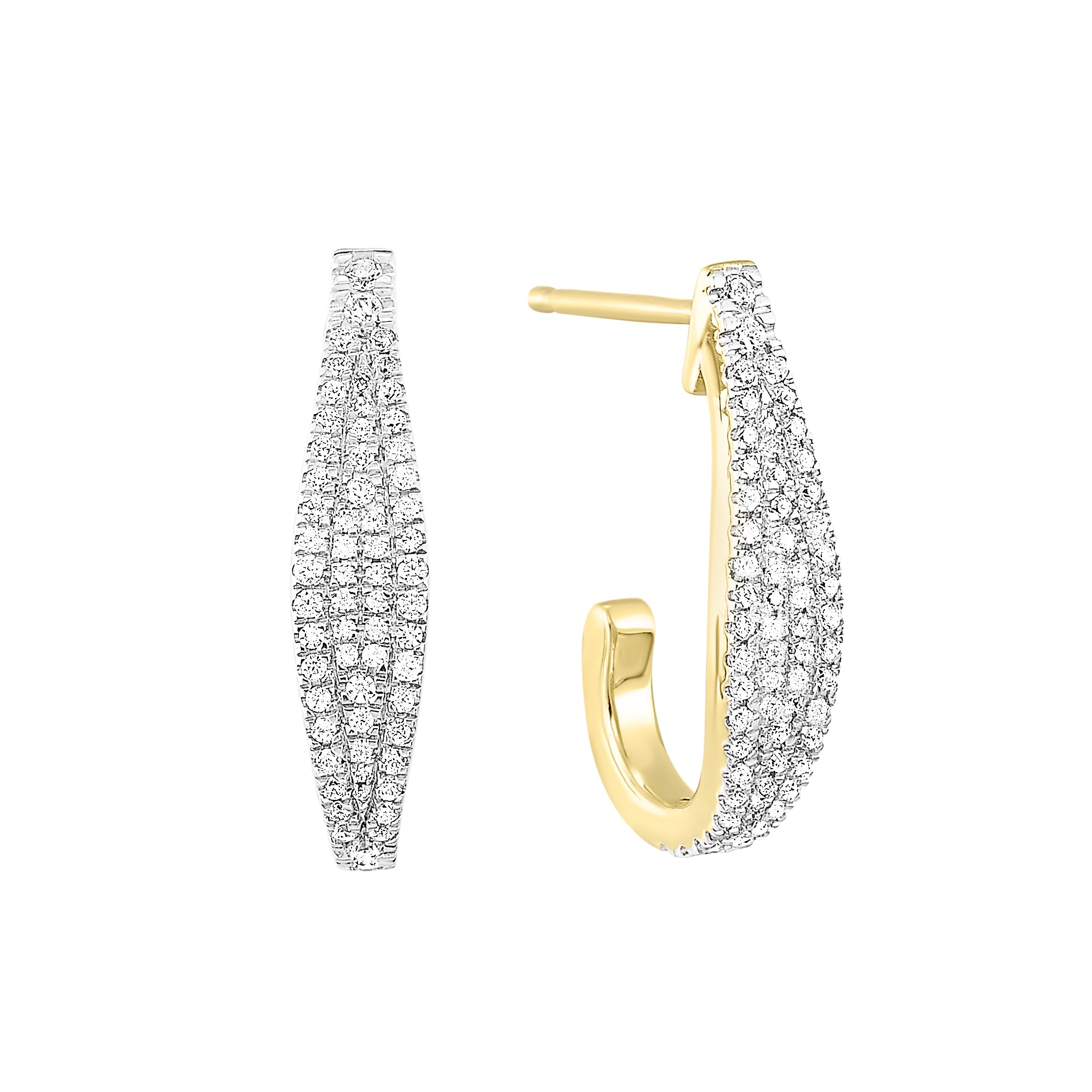 10kt yellow gold diamond 3/8ctw earring