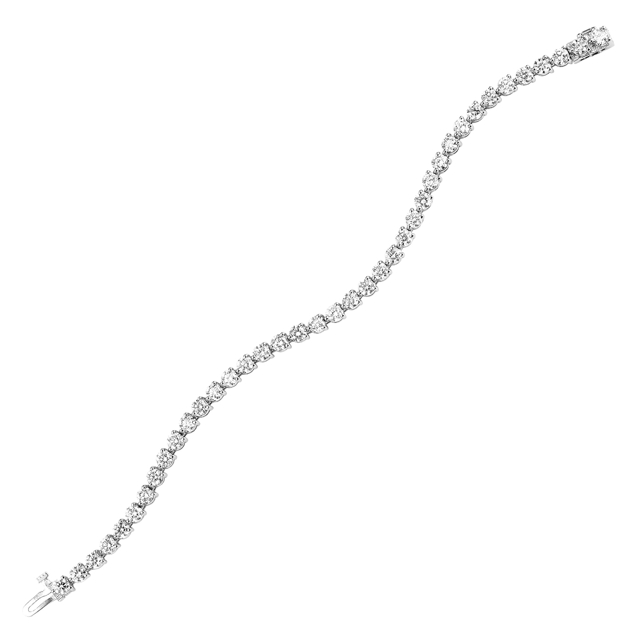diamond tennis bracelet in 14k white gold (7 ctw)