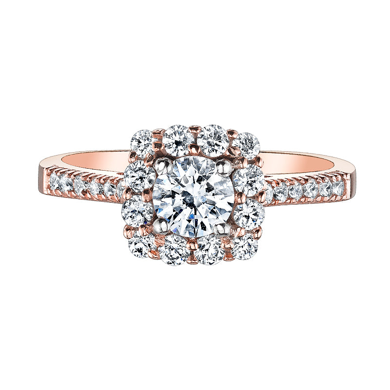halo engagement ring by love story