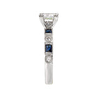 Princess Sapphire and Diamond Semi-Mount Ring