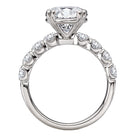 Round 8-Stone Semi-Mount Diamond Engagement Ring