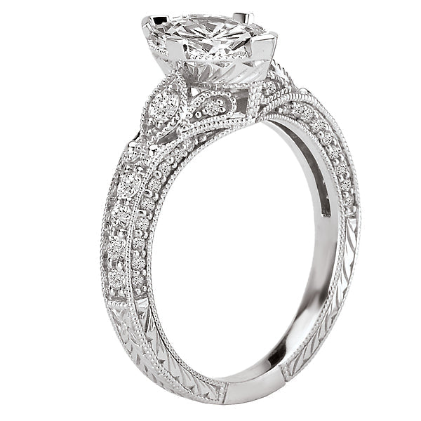 Marquise Vintage Semi-Mount Diamond Ring