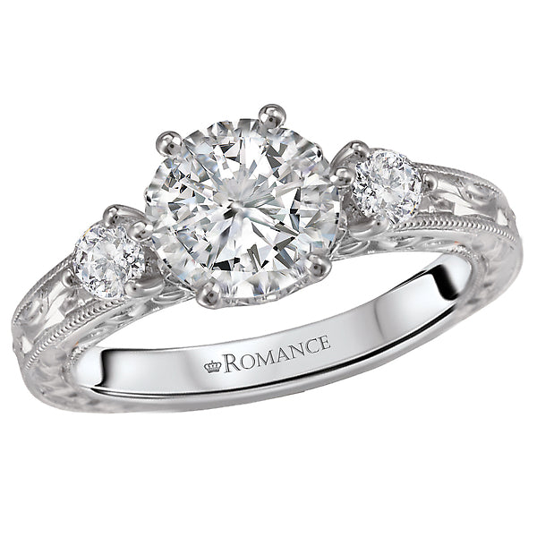 Round Vintage Semi-Mount Diamond Ring