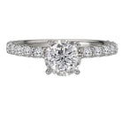 Round Peg Head Semi-Mount Diamond Ring