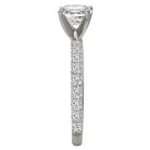 Round Peg Head Semi-Mount Diamond Ring