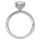 Oval Peg Head Semi-Mount Diamond Ring