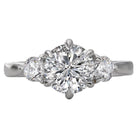 Round 3 Stone Semi-Mount Diamond Ring