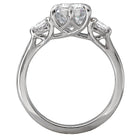 Round 3 Stone Semi-Mount Diamond Ring