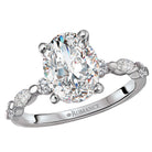 Oval Semi-Mount Diamond Engagement Ring