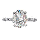 Oval Semi-Mount Diamond Engagement Ring