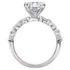 Oval Semi-Mount Diamond Engagement Ring