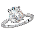 Oval Semi-Mount Diamond Engagement Ring