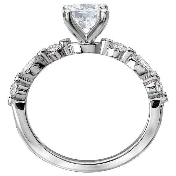 Round Classic Semi-Mount Diamond Ring