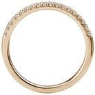 Round Diamond Straight Front Wedding Band