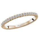 Round Diamond Straight Front Wedding Band