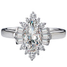 Marquise Halo Semi-Mount Diamond Ring
