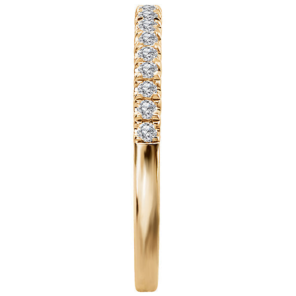 Round Matching Diamond Wedding Band